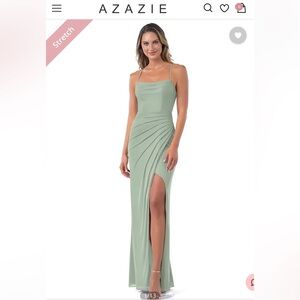 Azazie Dusty Sage Bridesmaid Dress